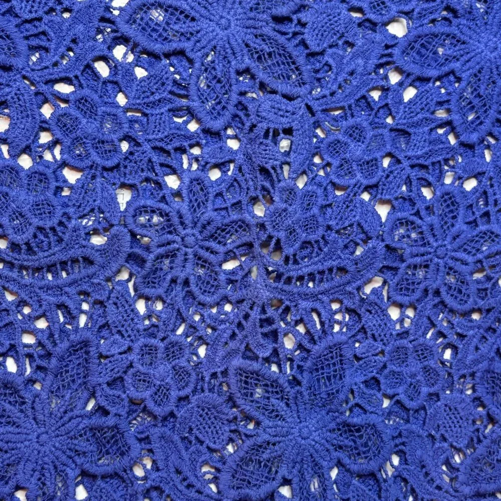 dELiA's Vintage Y2K Crochet Lace Top Royal Blue Size Small